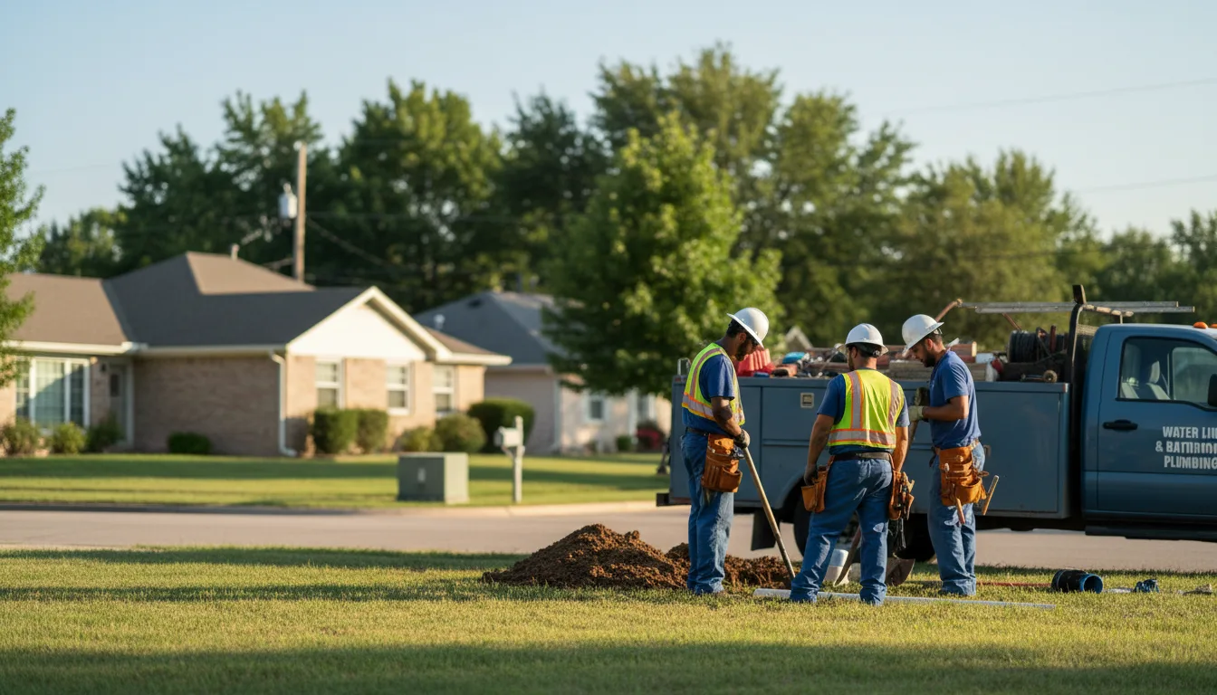 Residential water line and bathroom plumbing service in New Athens, OH
